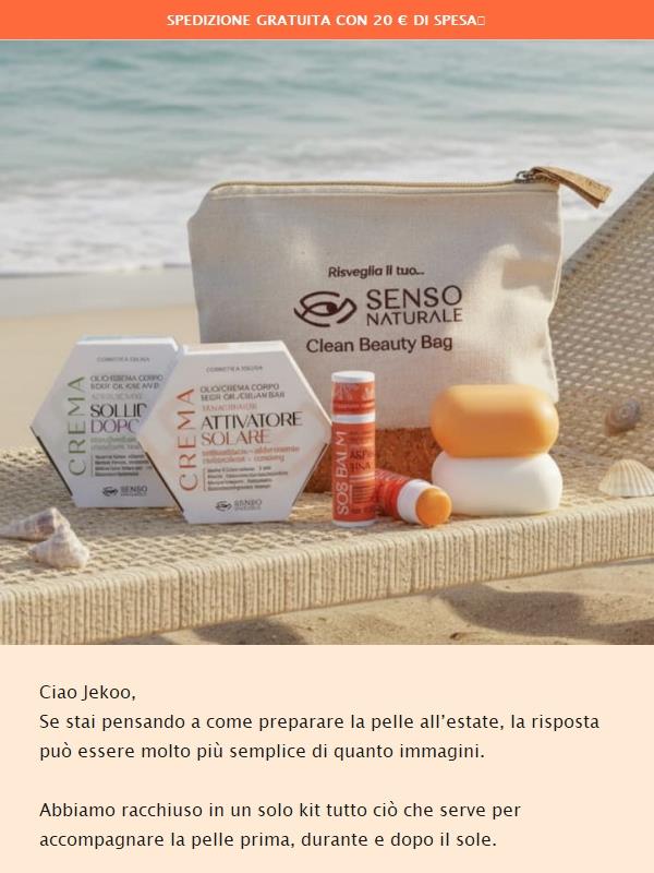 🔆 Prima, durante e dopo il sole: un solo kit