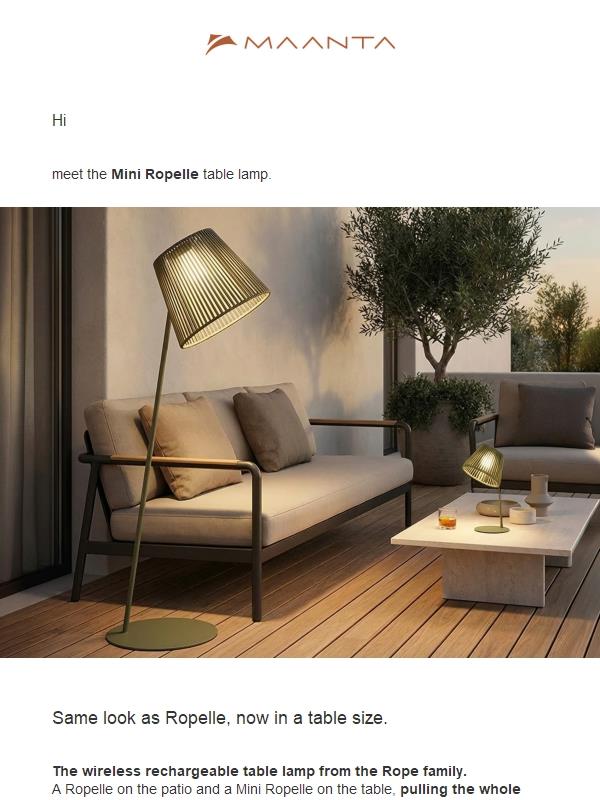 The Rope family's table lamp has arrived