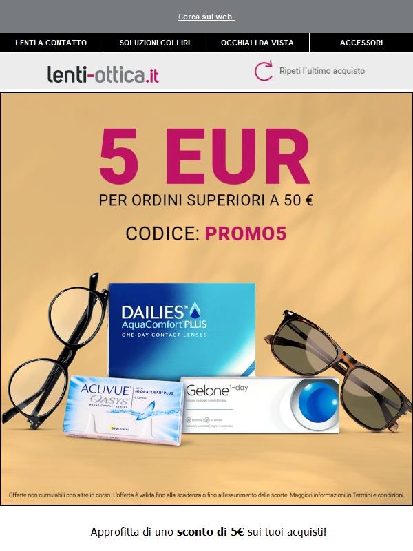 💸 5€ di sconto se acquisti oltre 50€