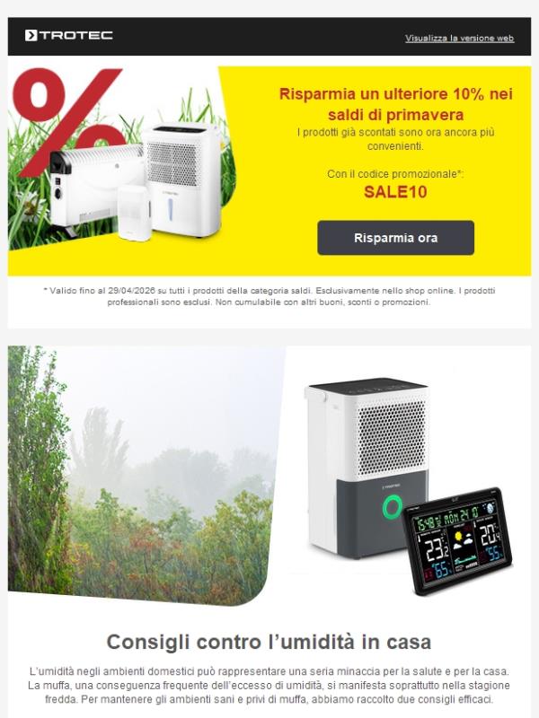 💧 Deumidificatori contro l’umidità in casa