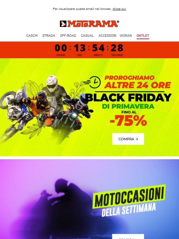 Sei ancora in tempo: 1 giorno in più di BLACK FRIDAY! ⏱️