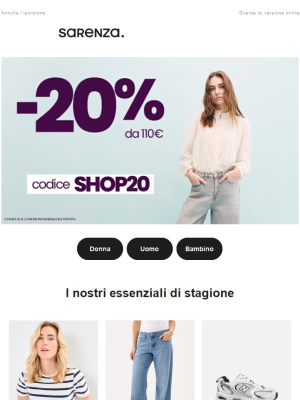 Indispensabili di stagione 🌱 -20% da 110€