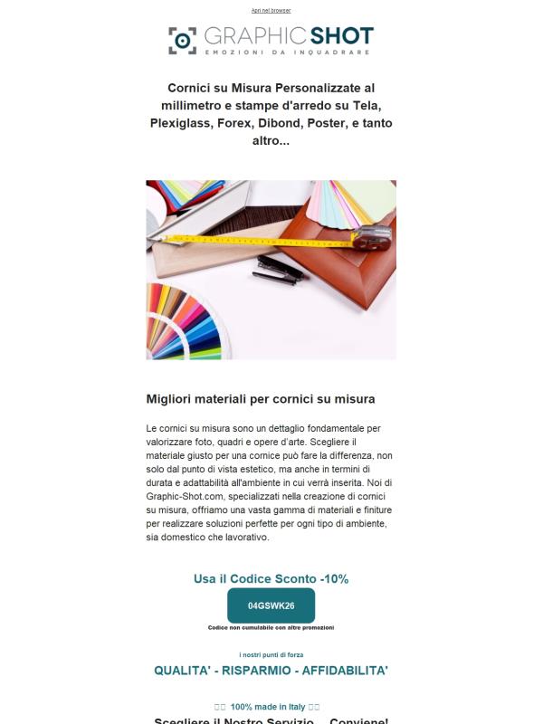 Rinnova i tuoi spazi con le nostre cornici!