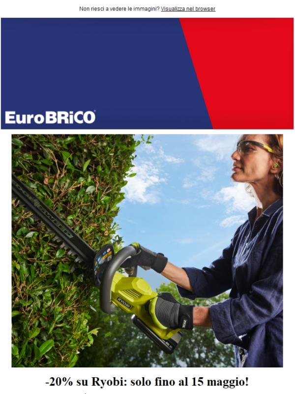 Fino al 15 maggio: -20% su Ryobi!
