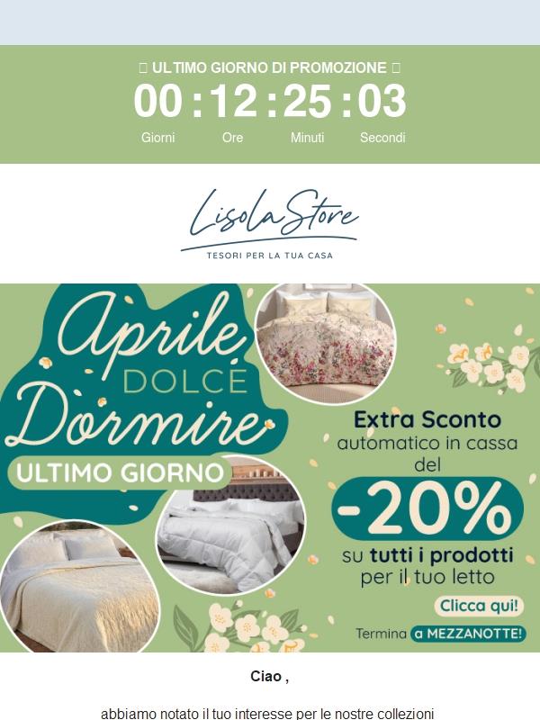 ⏳ Ultima chiamata per il tuo riposo perfetto!