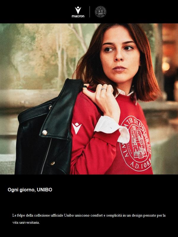 Scopri le felpe Macron x Unibo