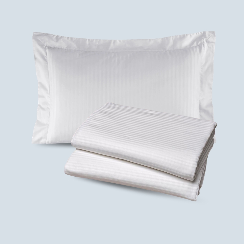 Completo Letto in Raso Riga Stretta