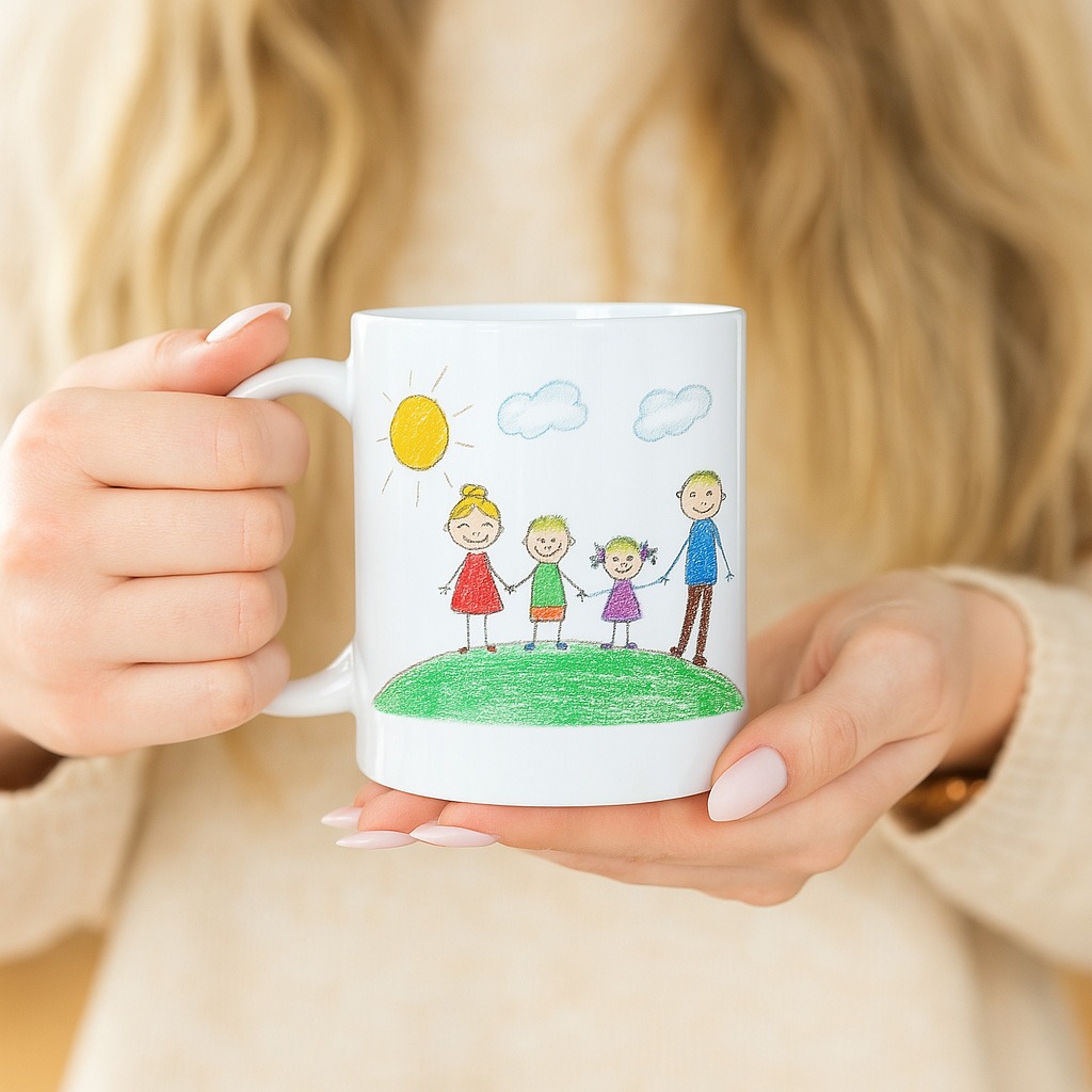 Image of Tazza Personalizzata con Disegno dei Bambini