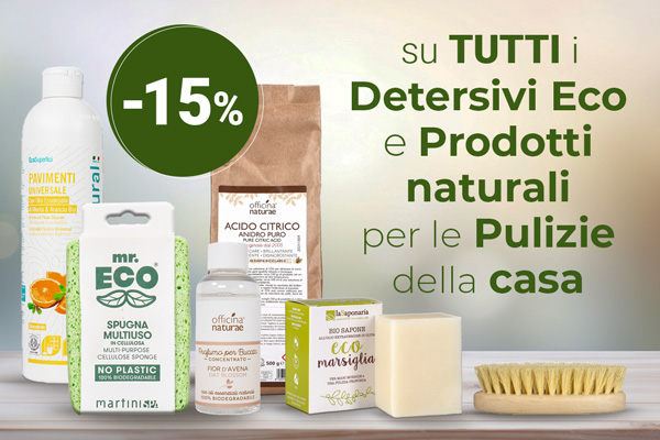 Sconto 15% su TUTTI i Detersivi Ecologici, Prodotti per la Pulizia della Casa