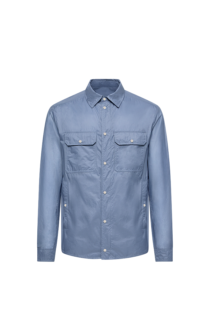Camicia a Maniche Lunghe con Patch con Logo