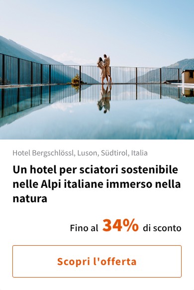 Un hotel per sciatori sostenibile nelle Alpi italiane immerso nella natura