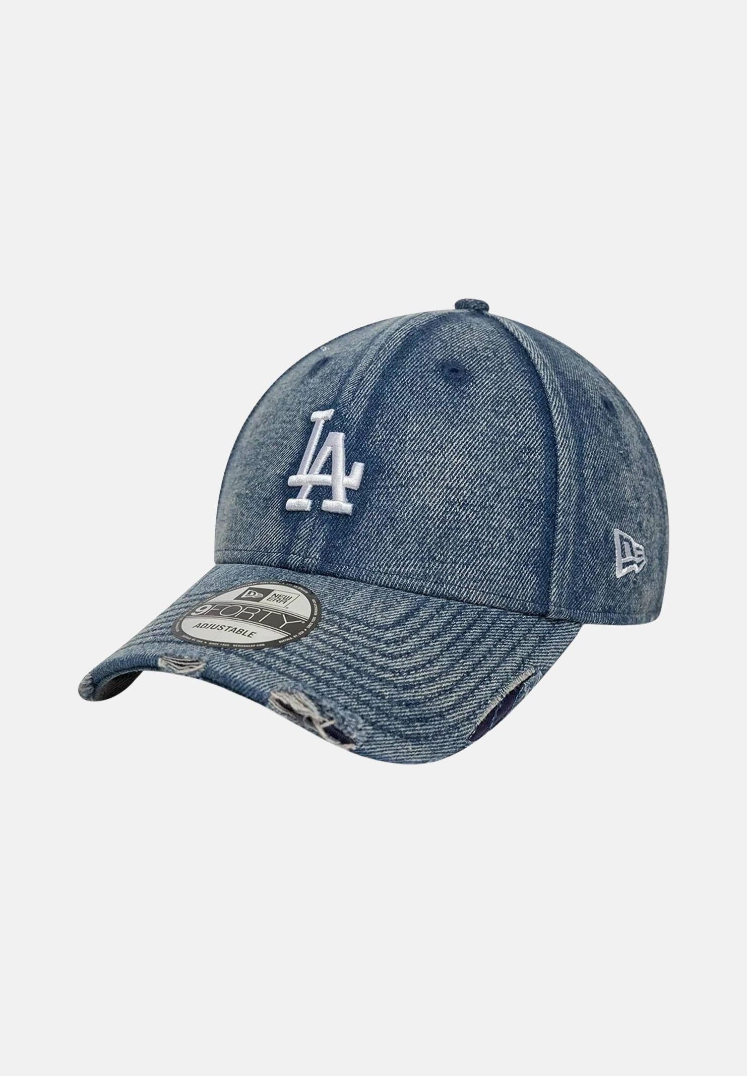 Image of NEW ERA Cappello con visiera 9FORTY LA Dodgers MLB in denim medio per uomo e donna