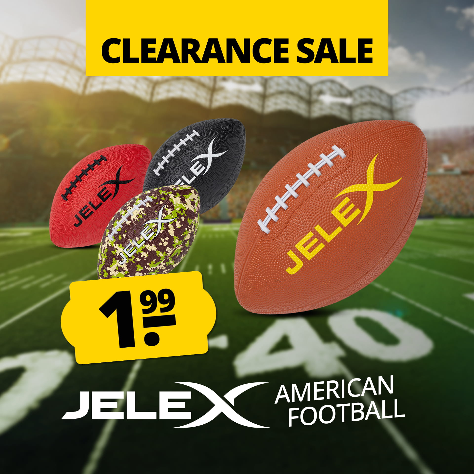 jelex touchdown pallone da football americano
