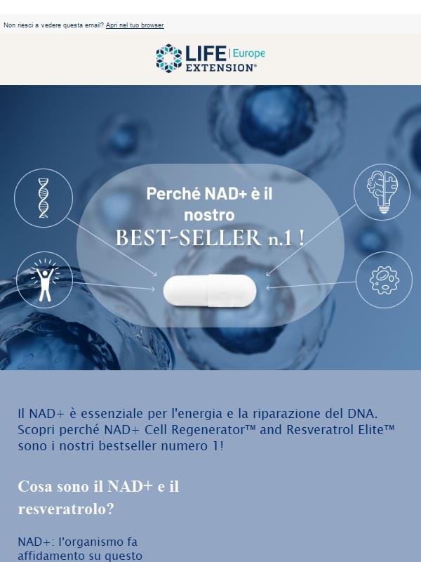 Perché NAD+ è il nostro BEST-SELLER N. 1!