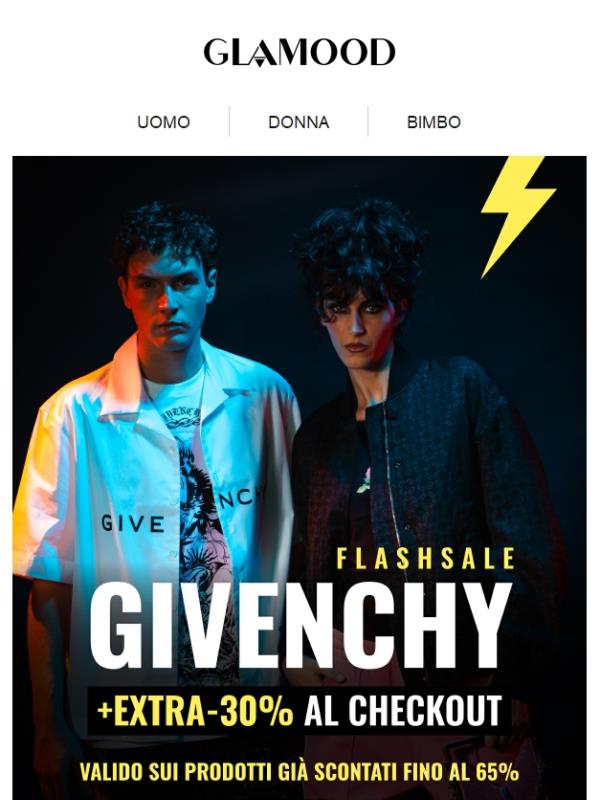 Offerta Flash GIVENCHY: fino al -65% + EXTRA -30% al checkout!