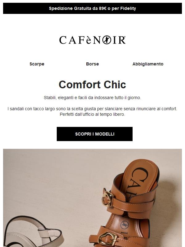 Sandali Easy chic, comfort no stop.