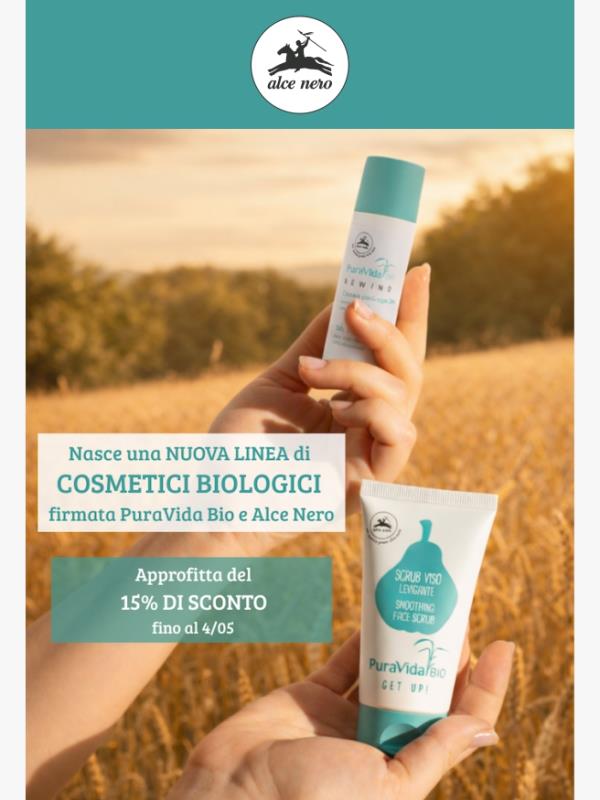 NOVITA’! Arriva la linea di cosmetici bio Alce Nero & PuraVidaBio!