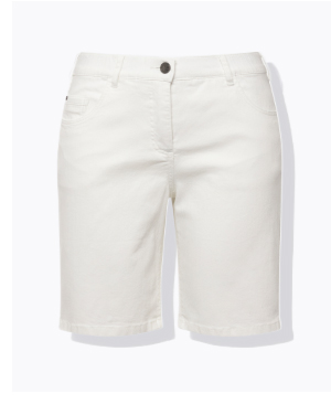 Bermuda di jeans modello Mandy con taglio a cinque tasche e cintura comfort