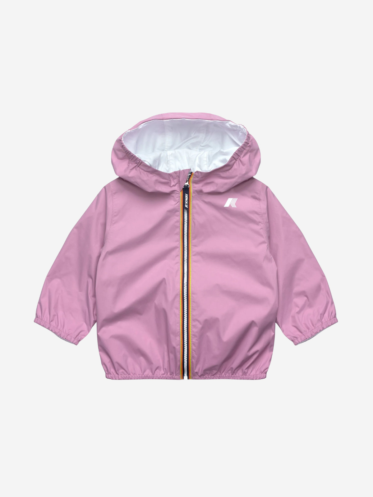 an image of a blue jacket with a hood and a zipper