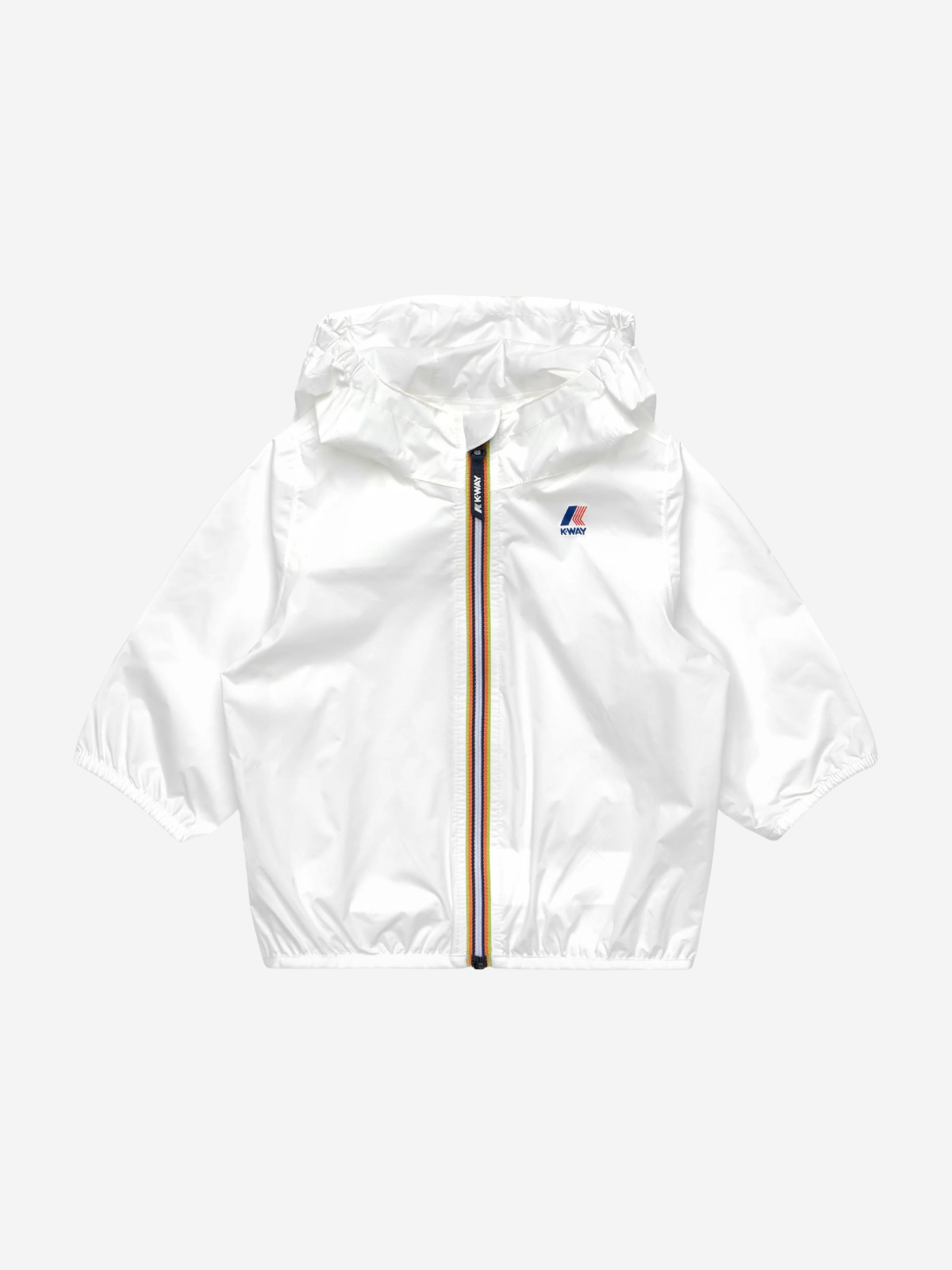 an image of a green jacket with a hood and a zipper