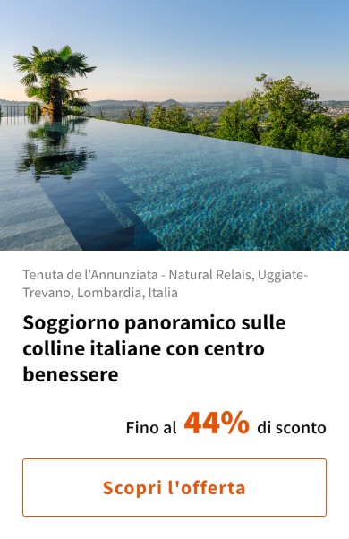 Soggiorno panoramico sulle colline italiane con centro benessere