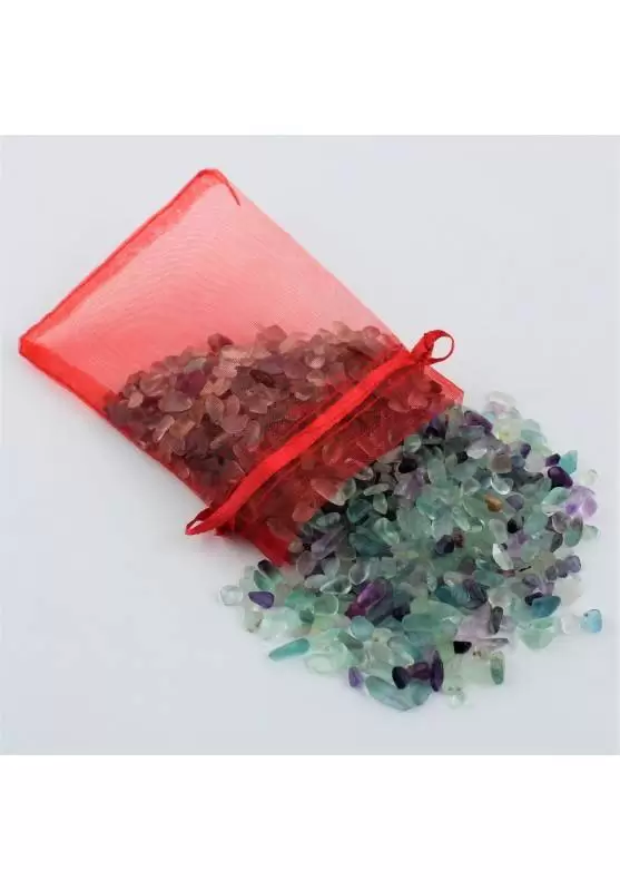 Image of Sacchetto Fluorite Burattata 100gr Chips Minerali Cristalloterapia Collezionismo