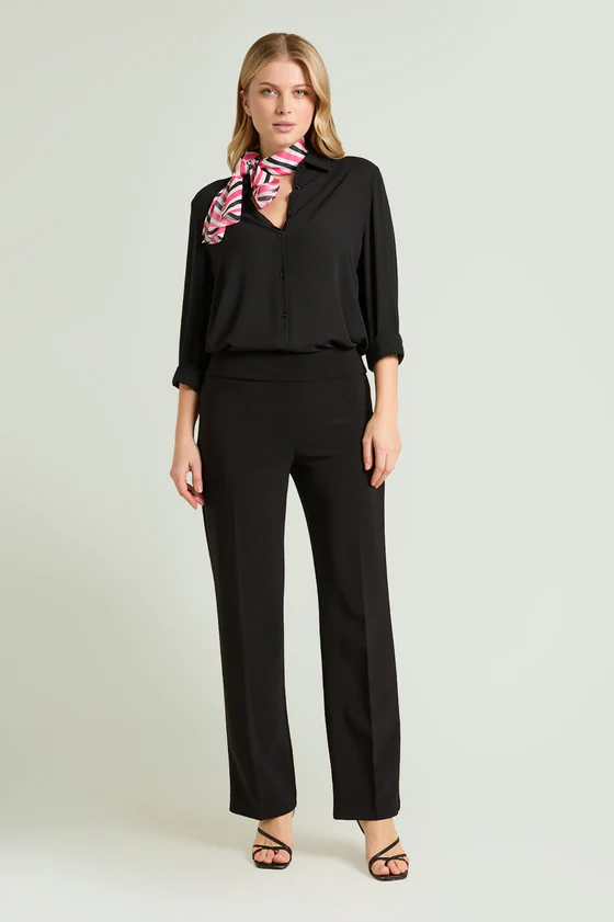 PANTALONI PULL-ON DRITTI IN COMPACT STRETCH