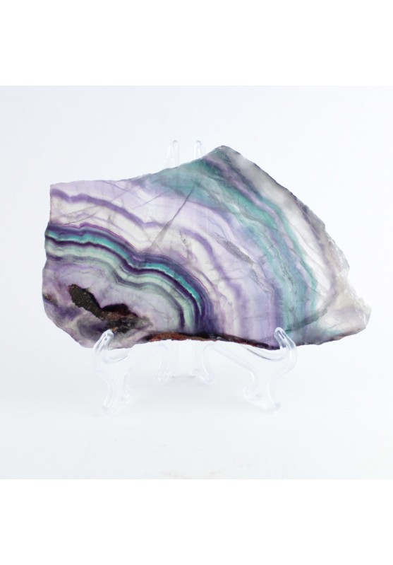 Image of GRANDE Lastra di FLUORITE MISTA Verde - Viola Arcobaleno Collezionismo Cristalloterapia Zen