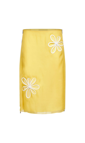 Silk midi skirt