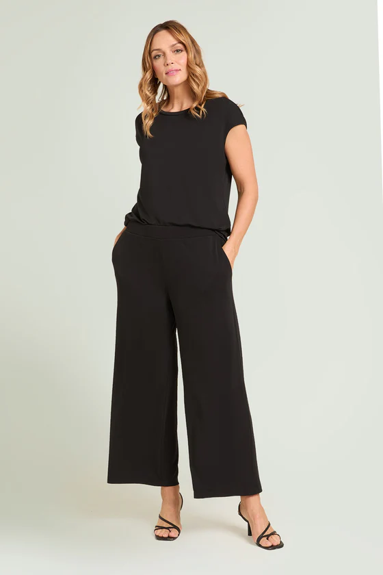 PANTALONI PULL-ON CROPPED IN JERSEY FLUIDO