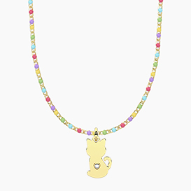 Collana POP CORN  con ciondolo TAG-CAT