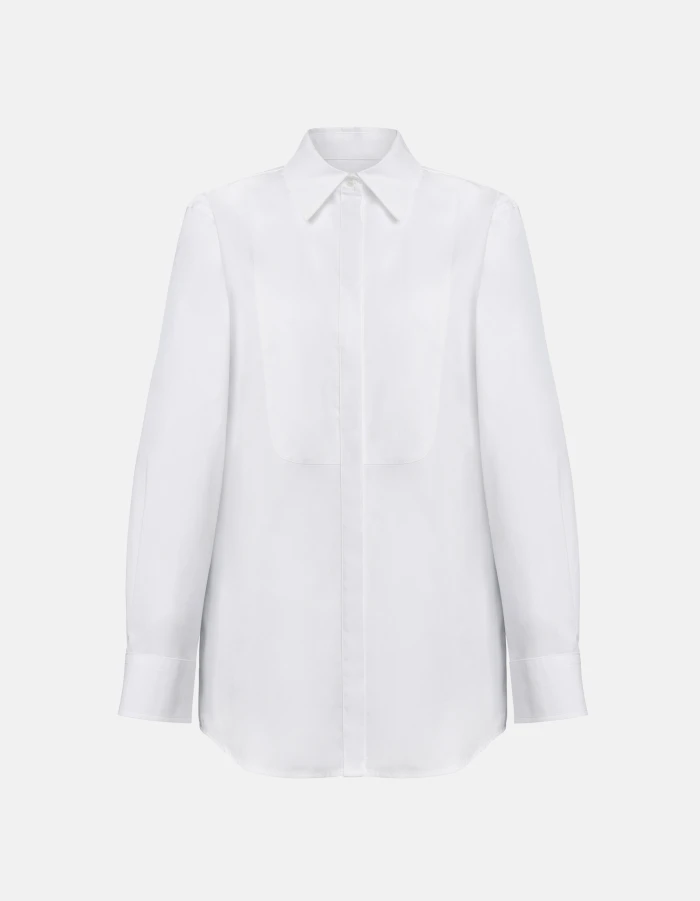 Image of Dondup Camicia regular in gabardina tinto filo