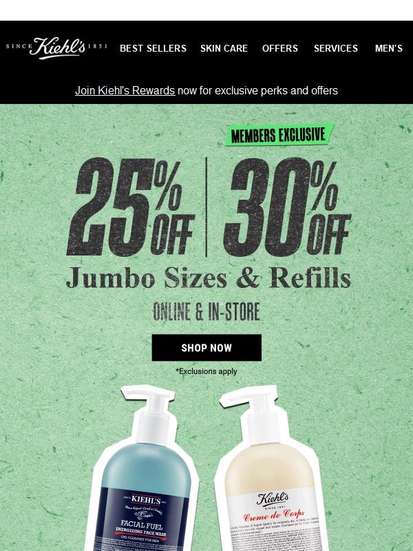 LAST CHANCE for up to 30% OFF Jumbos & Refills