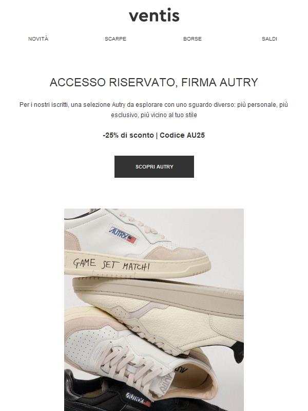Autry -25% con accesso riservato