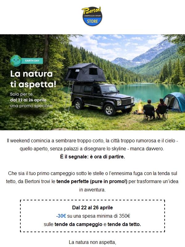 Scappa, respira, parti: -30€ sulle tende 🏕️