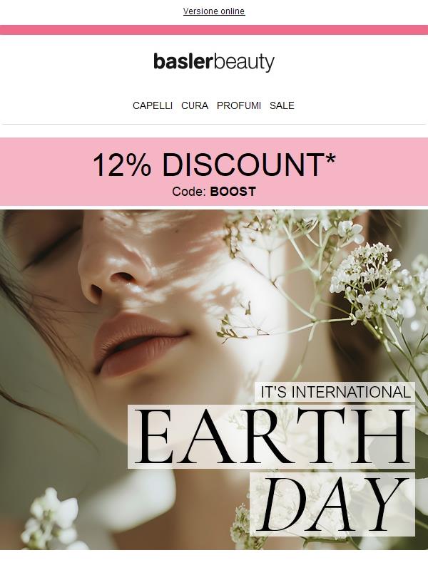 Buona Giornata mondiale della Terra 🌏 Il tuo buono sconto del 12% ti aspetta