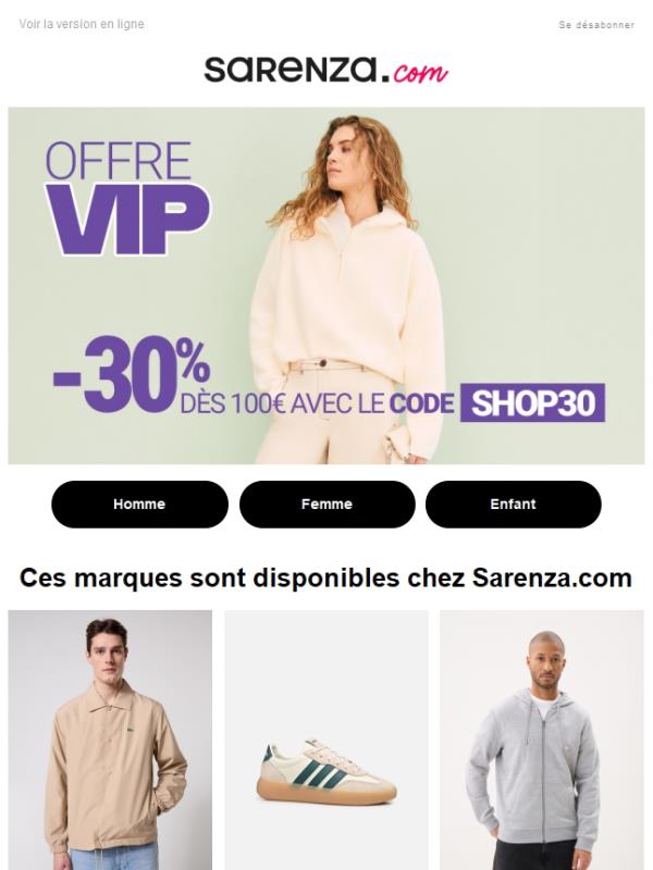 ✨Arrêtez tout ! Offre VIP -30%, venez craquer !
