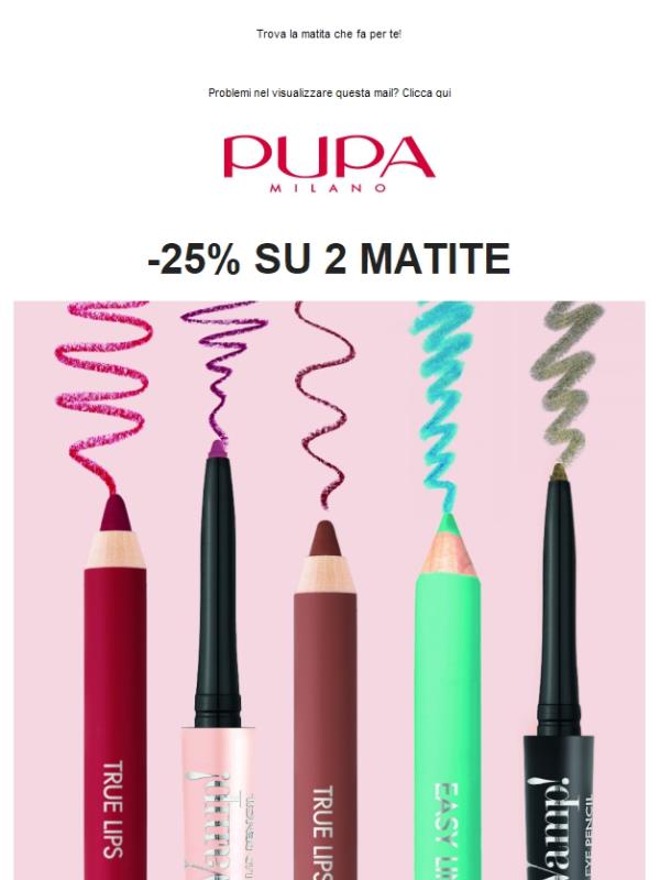 -25% su 2 matite OCCHI e LABBRA