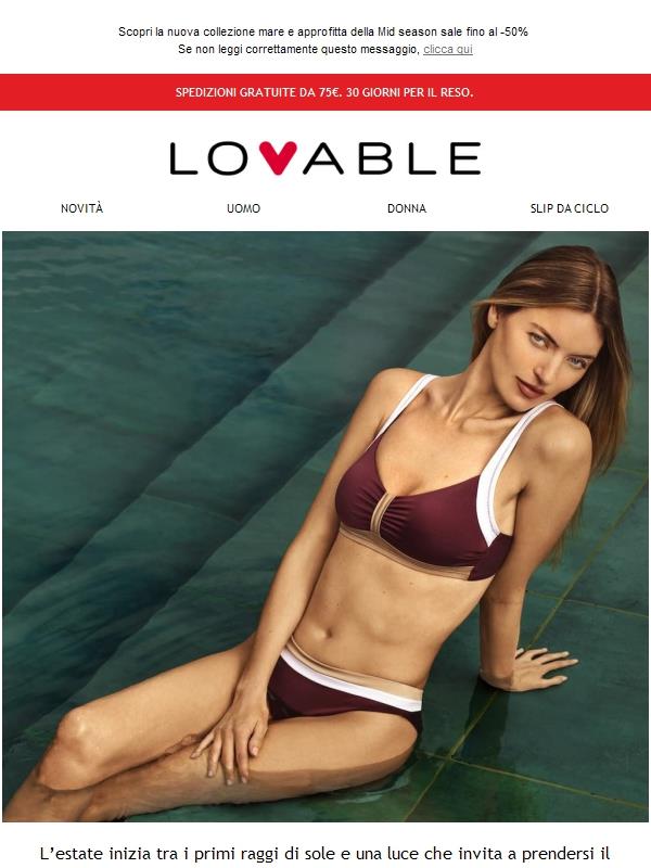 Scopri la nuova collezione mare Lovable