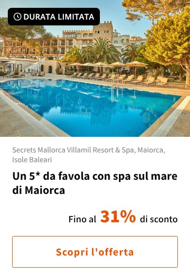 Un 5* da favola con spa sul mare di Maiorca