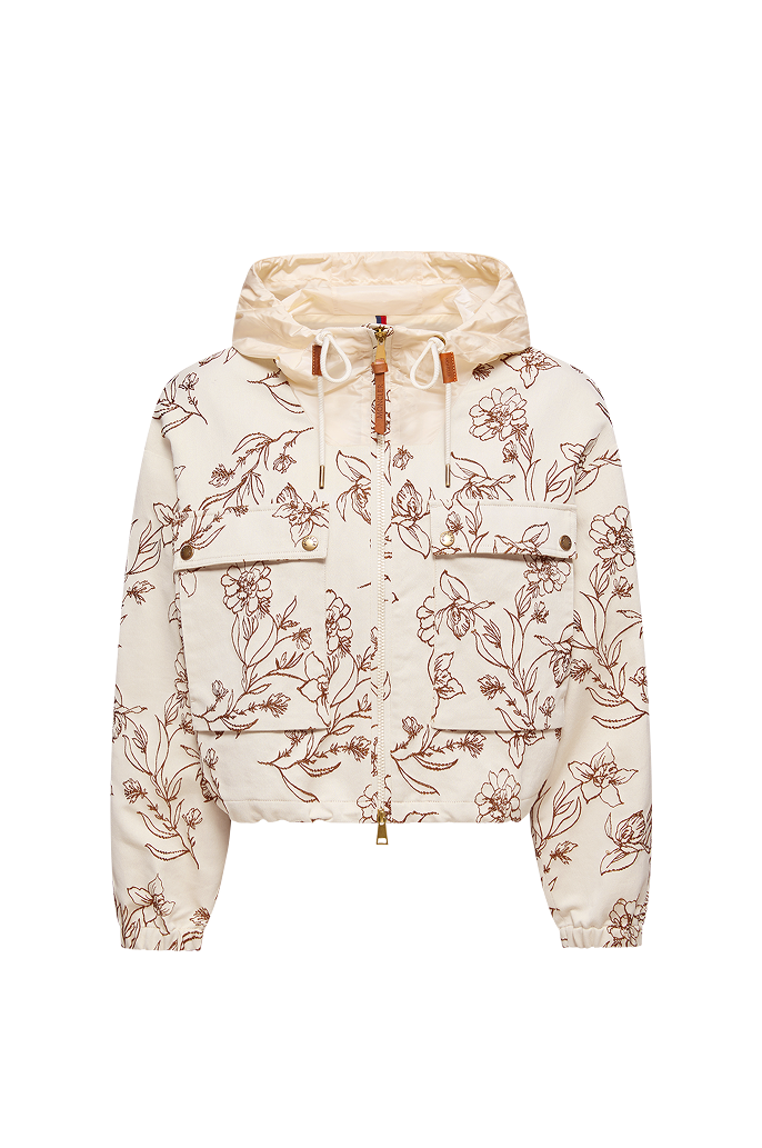 Giacca con cappuccio e stampa floreale Nepeta