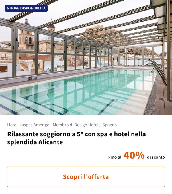 Rilassante soggiorno a 5* con spa e hotel nella splendida Alicante