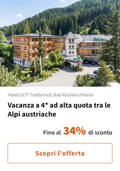 Vacanza a 4* ad alta quota tra le Alpi austriache