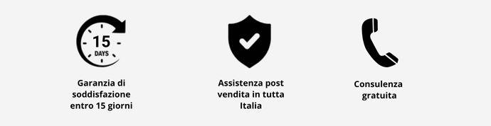 Garanzia di soddisfazione 15gg, Assistenza Post vendita, Consulenza Gratuita