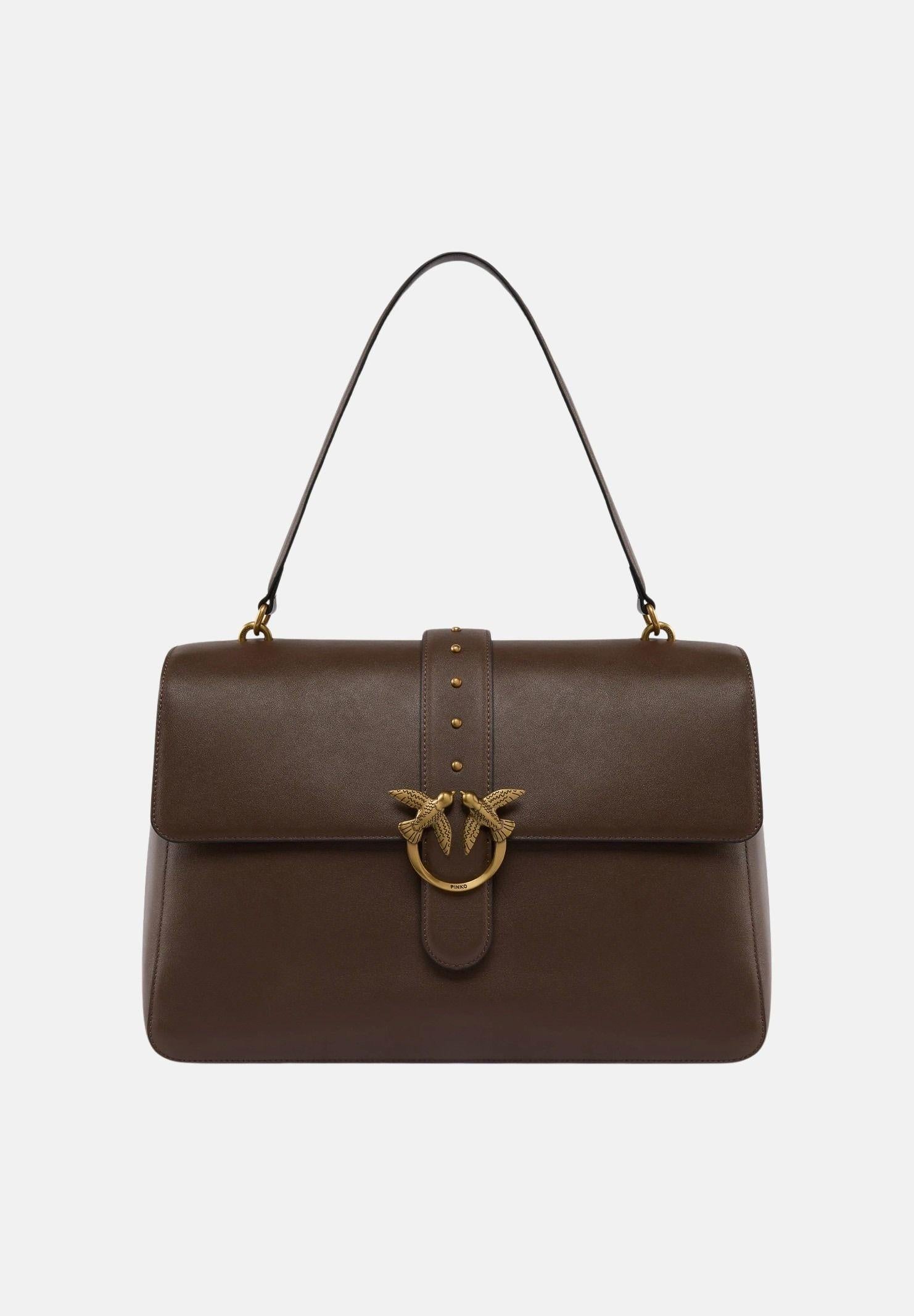 Image of PINKO Shopper Extra Love Bag Slouchy marrone da donna