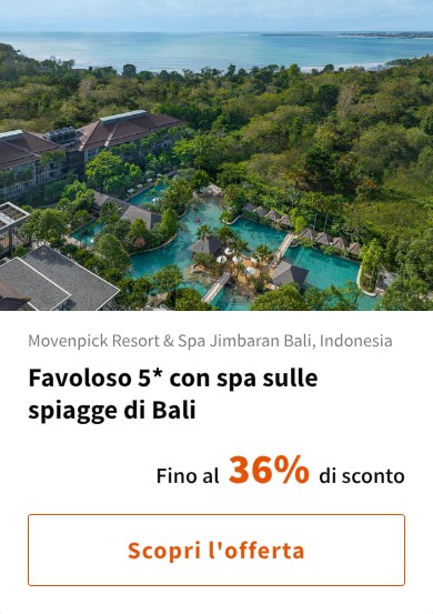 Favoloso 5* con spa sulle spiagge di Bali