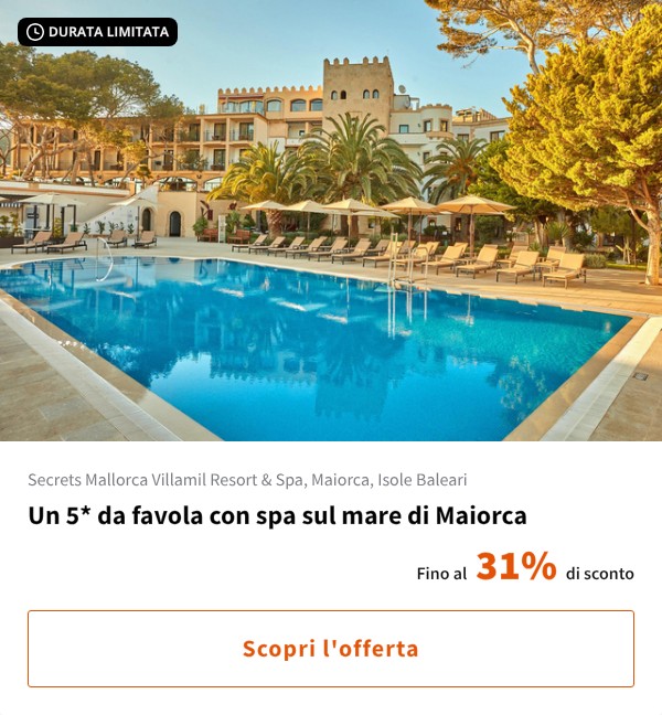 Un 5* da favola con spa sul mare di Maiorca