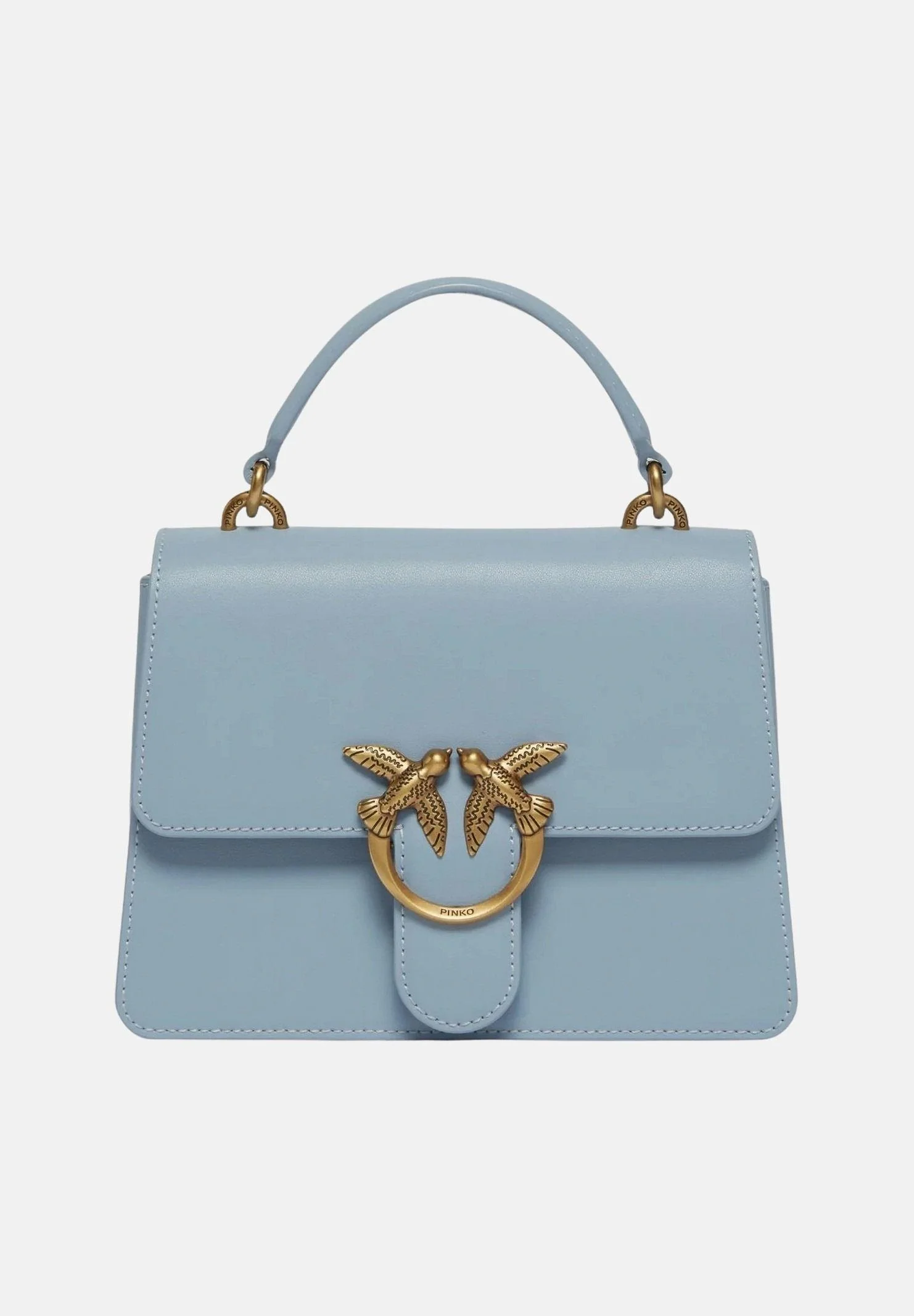 Image of PINKO Borsa a mano Mini Love Bag One Top Handle Light celeste da donna