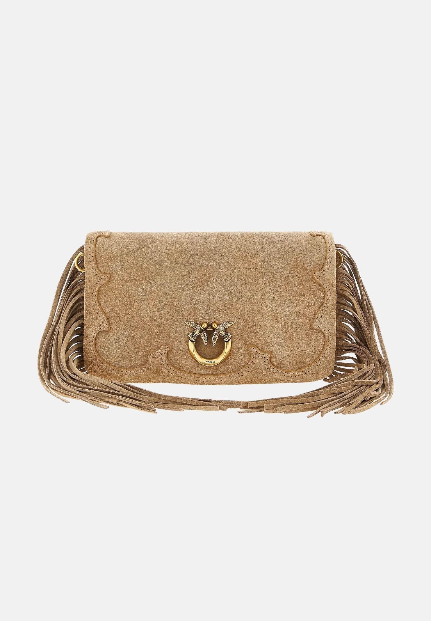 Image of PINKO Pochette Love Bag Click Soft Horizontal Mini beige da donna