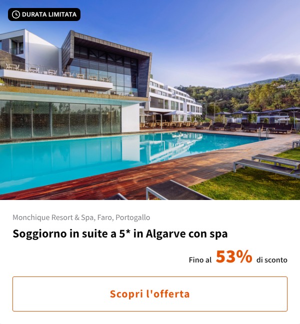 Soggiorno in suite a 5* in Algarve con spa